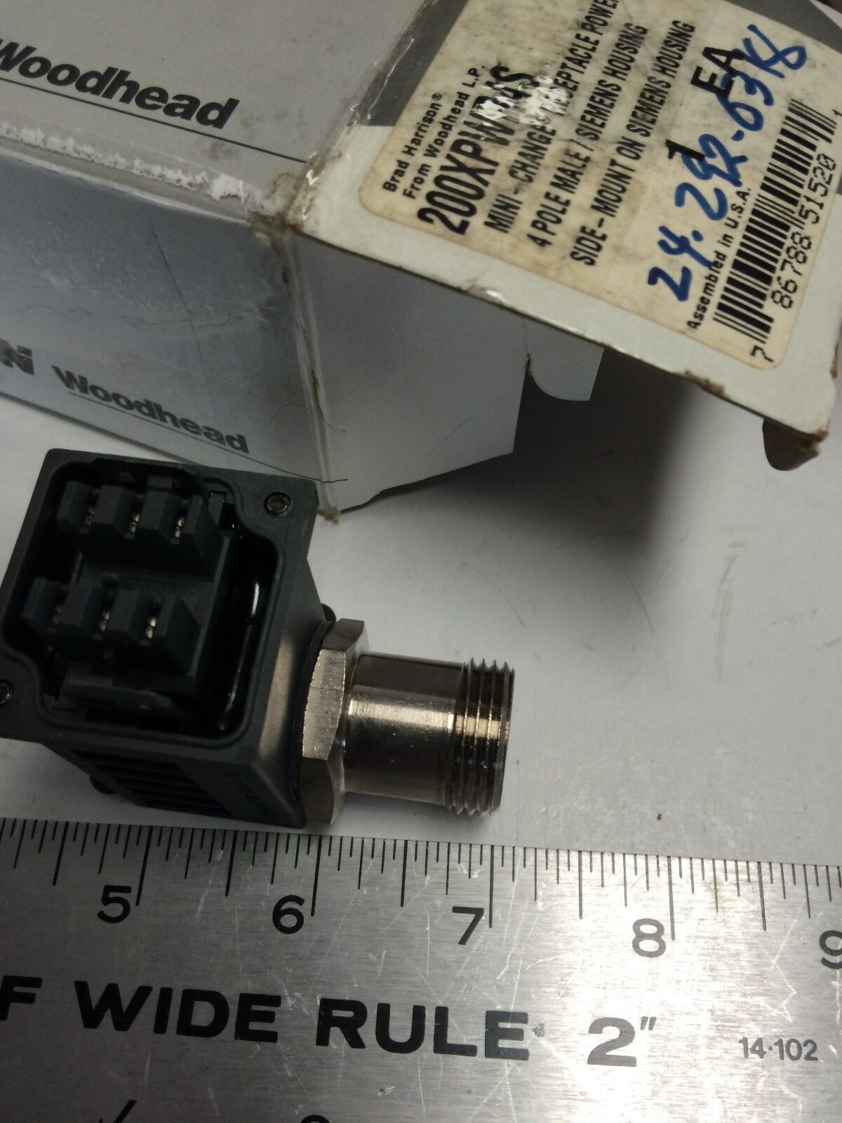 New Brad Harrison Receptacle, 200Xpwr4s Woodhead 6Es7 194-1A A01-0Xa0,Em