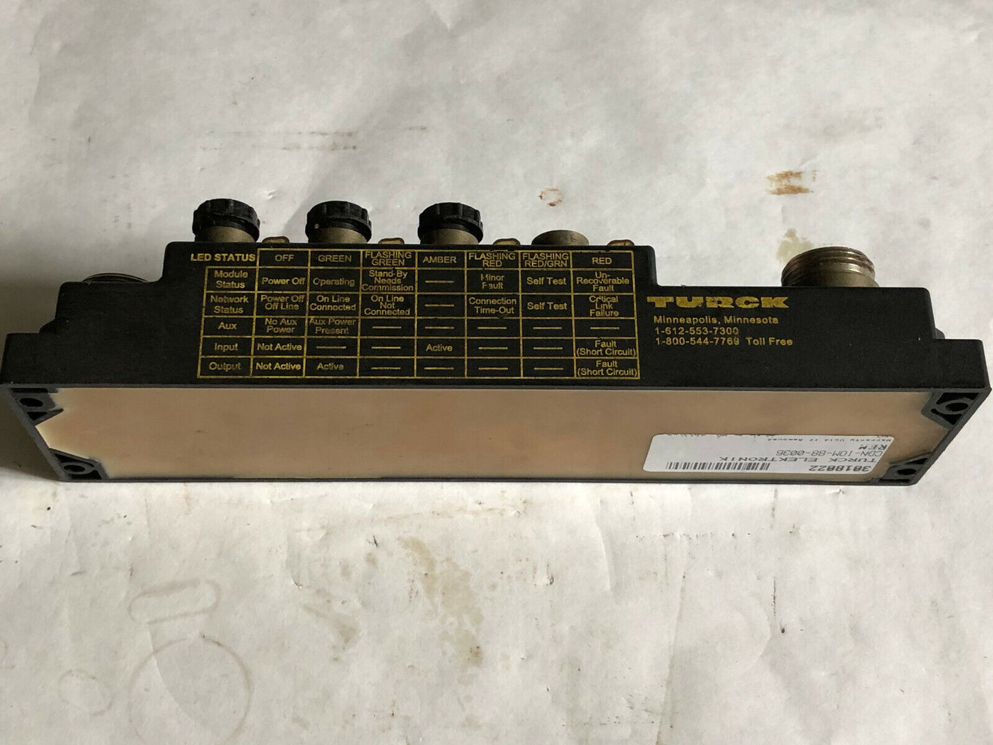 Turck Cdn-Iom-88-0036,Cdn-Iom-80-0036 Bus Stop Devicenet 8 I/O Station,Er