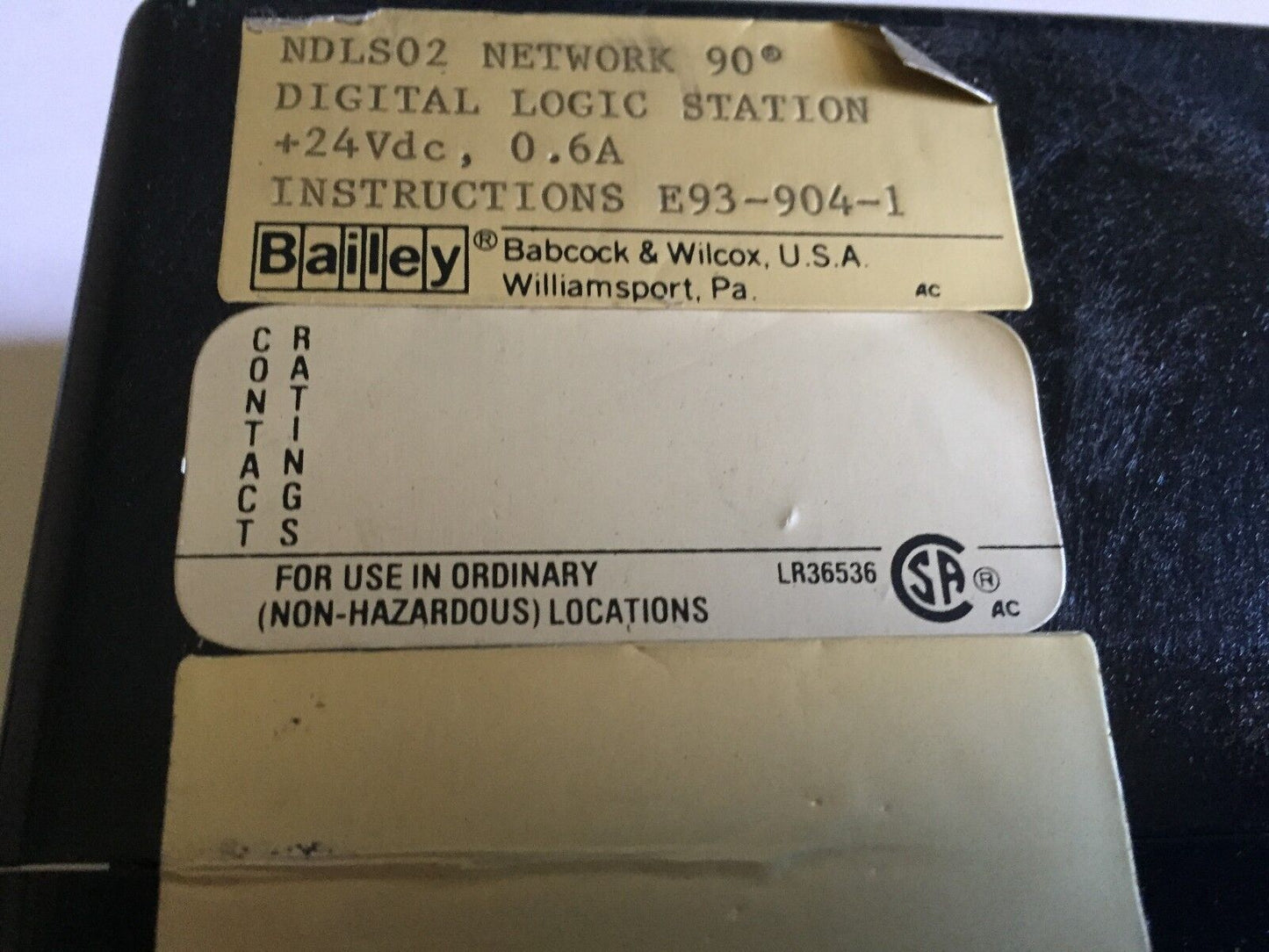 Bailey Ndls02,Network 90 Module Digital Logic Station Ma,E93-904-1,Ff