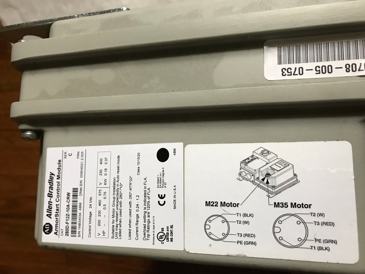 Allen Bradley 280D-F12z-10A-Crw Armorstart Control Module 280D-Fn-10-C Base,Sm
