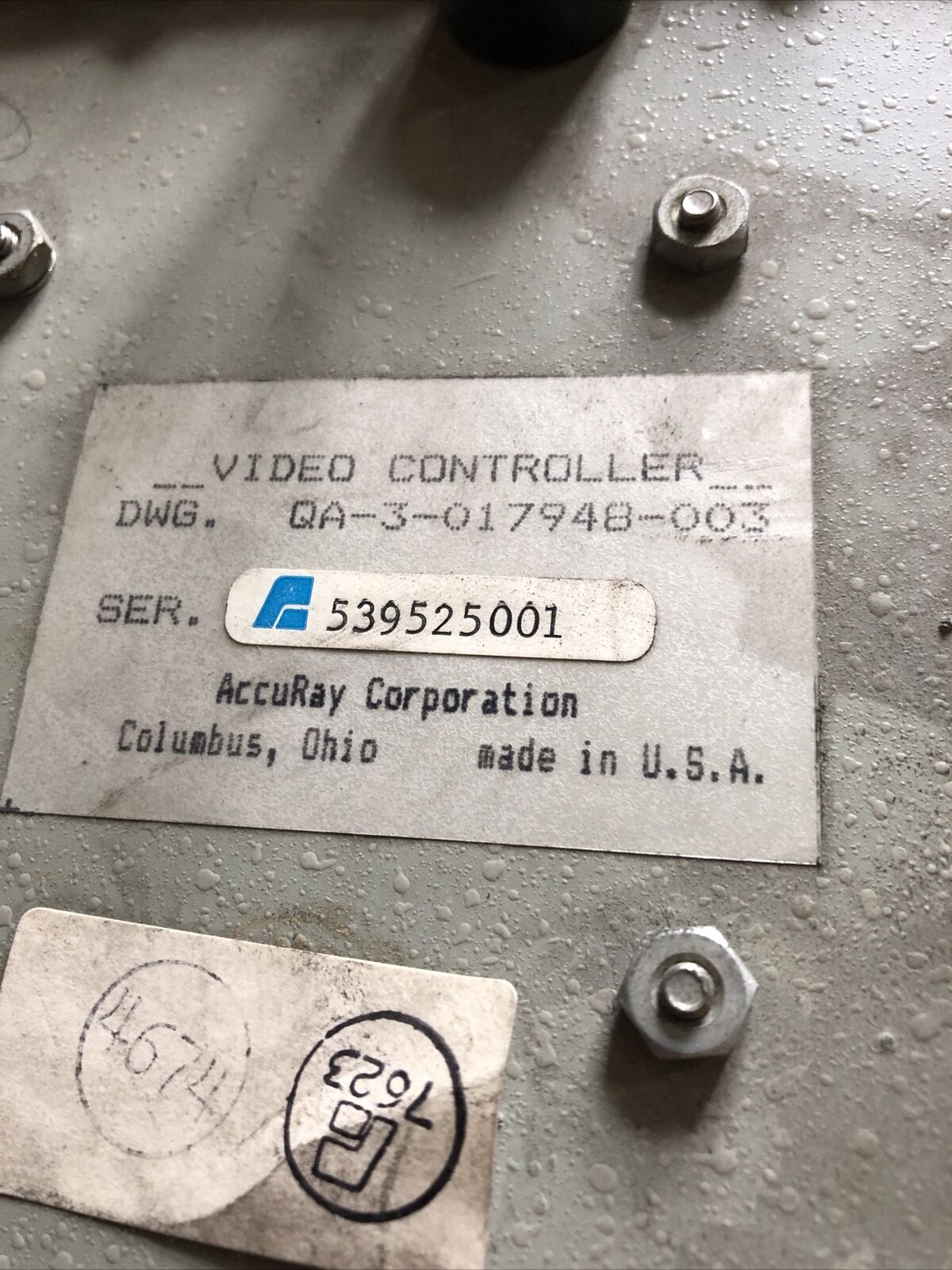 Accuray Dwg Qa-3-017948-003 Video Controller Qa3017948003,A-Mp 200838-2,Bg