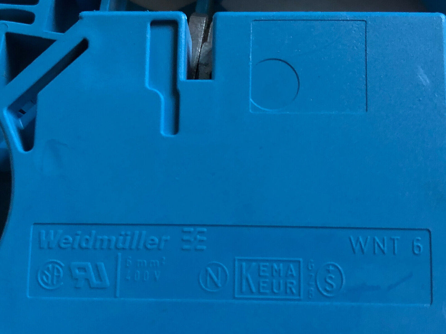 New Lot 50 Weidmuller Wnt6,Wnt 6 ,Iso 9001 Terminal Block 6 Mm2,400V,Kema,Av