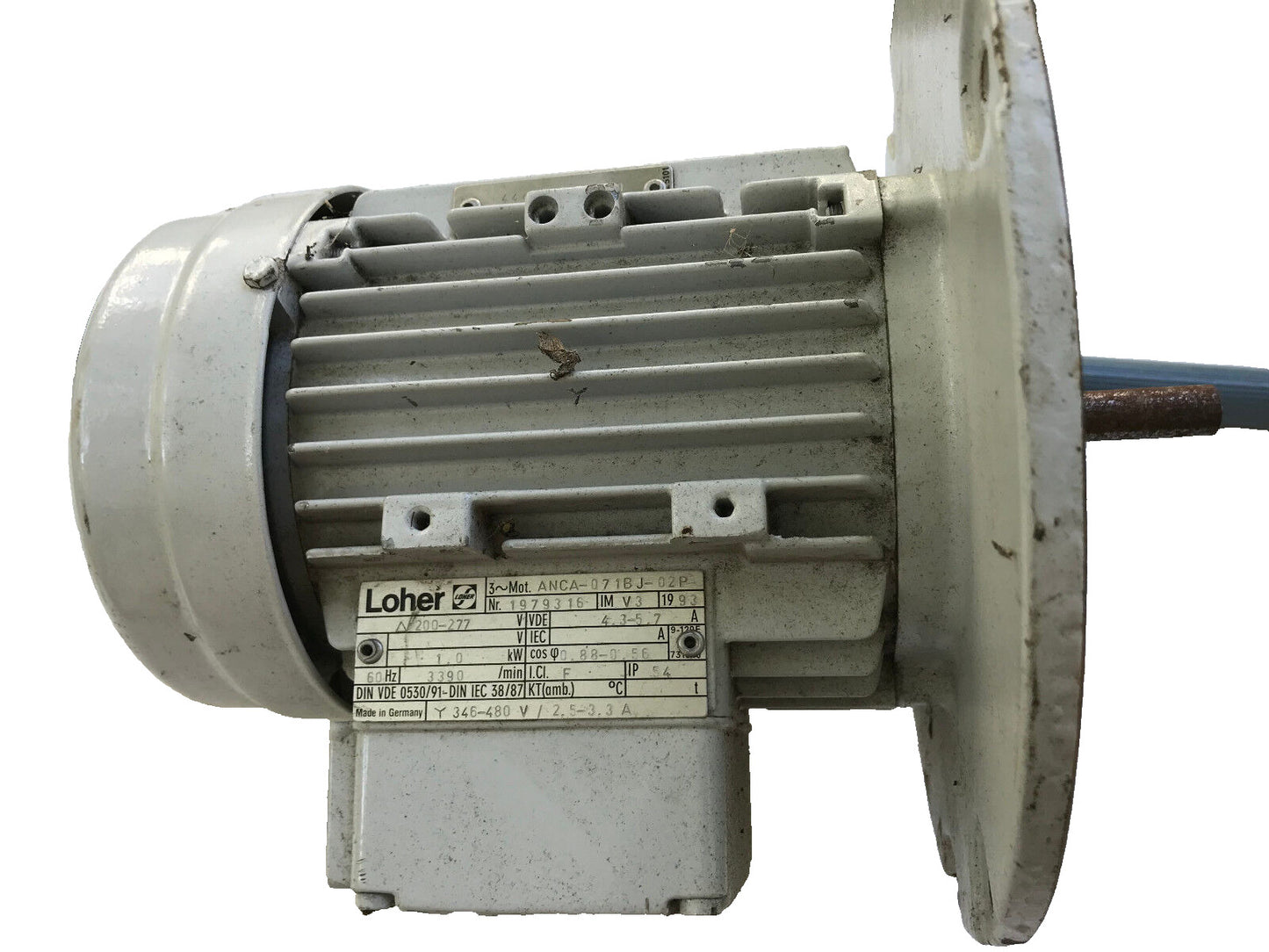 Loher Anca-071Bj-02P,1979316 Im V3 Vde 4.3-5.7 A 200-277 V Electric Motor,Tg