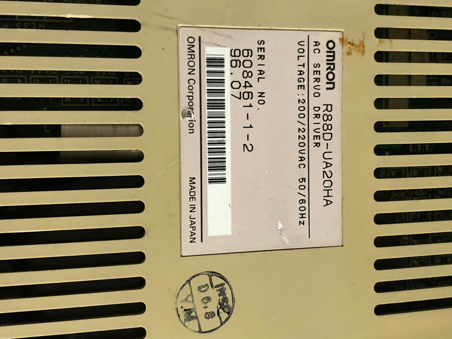 Omron R88d-Ua20ha Ac Servo Driver,Omron 200V 750W,Sa