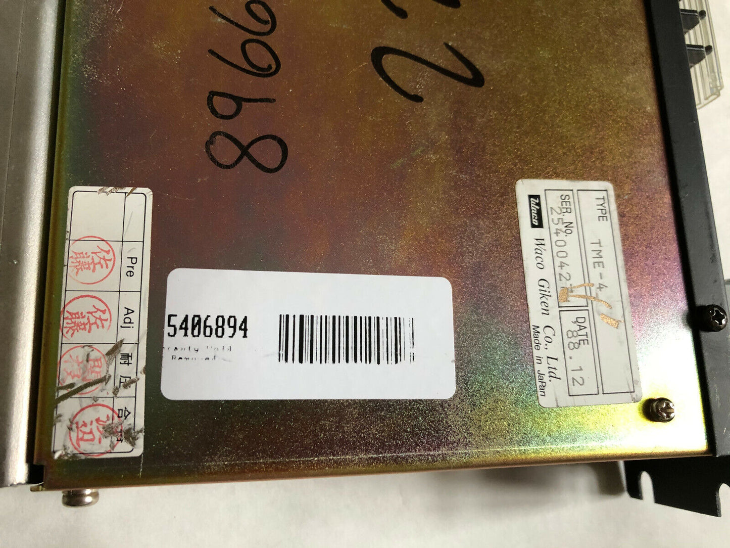 Waco Giken Servo Drive Tme-4,Dc Hi Servo Tb1,25400427,2540051,Si