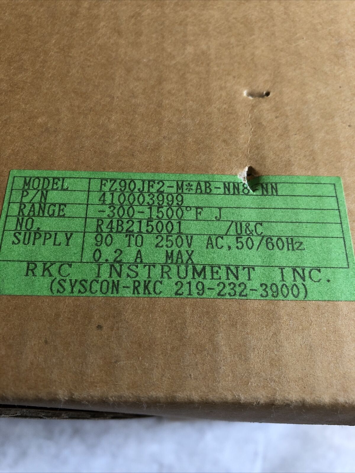 New Rika Fz90jf2-M*Ab-Nn8-Nn,Rex-Rz90,Syscon Kogyo Temperature Controller,Bd