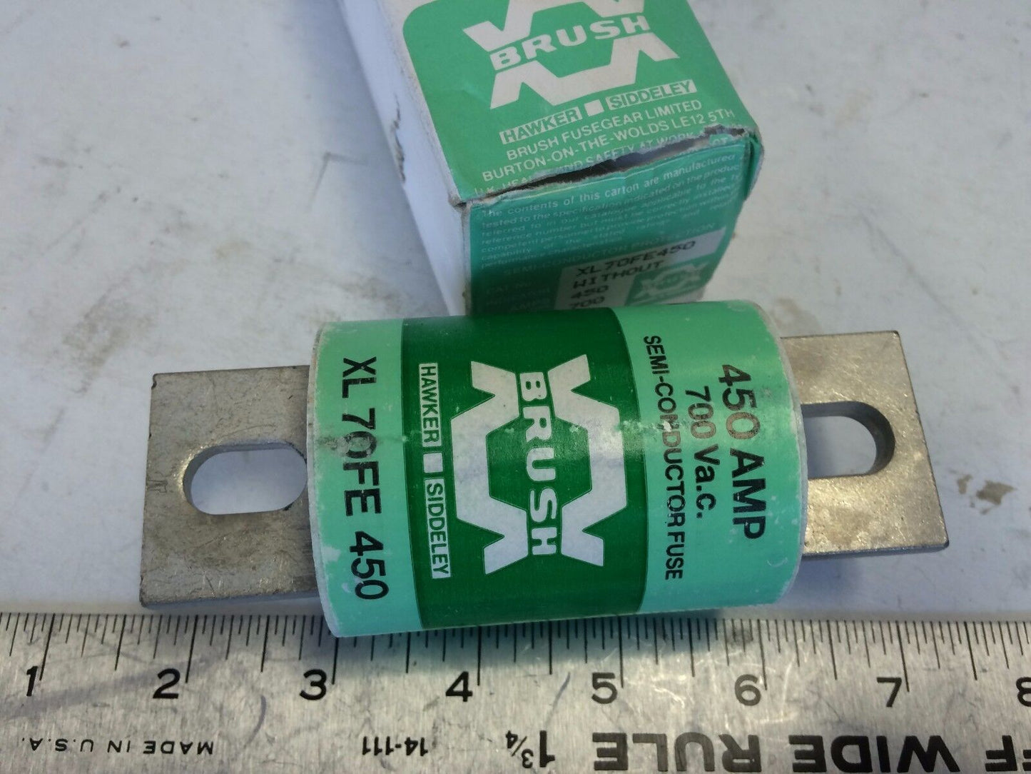 New Bussmann Xl70 Fe 450 Fuse 450Amp 700Volt Brush Xl70fe450 ,Cw