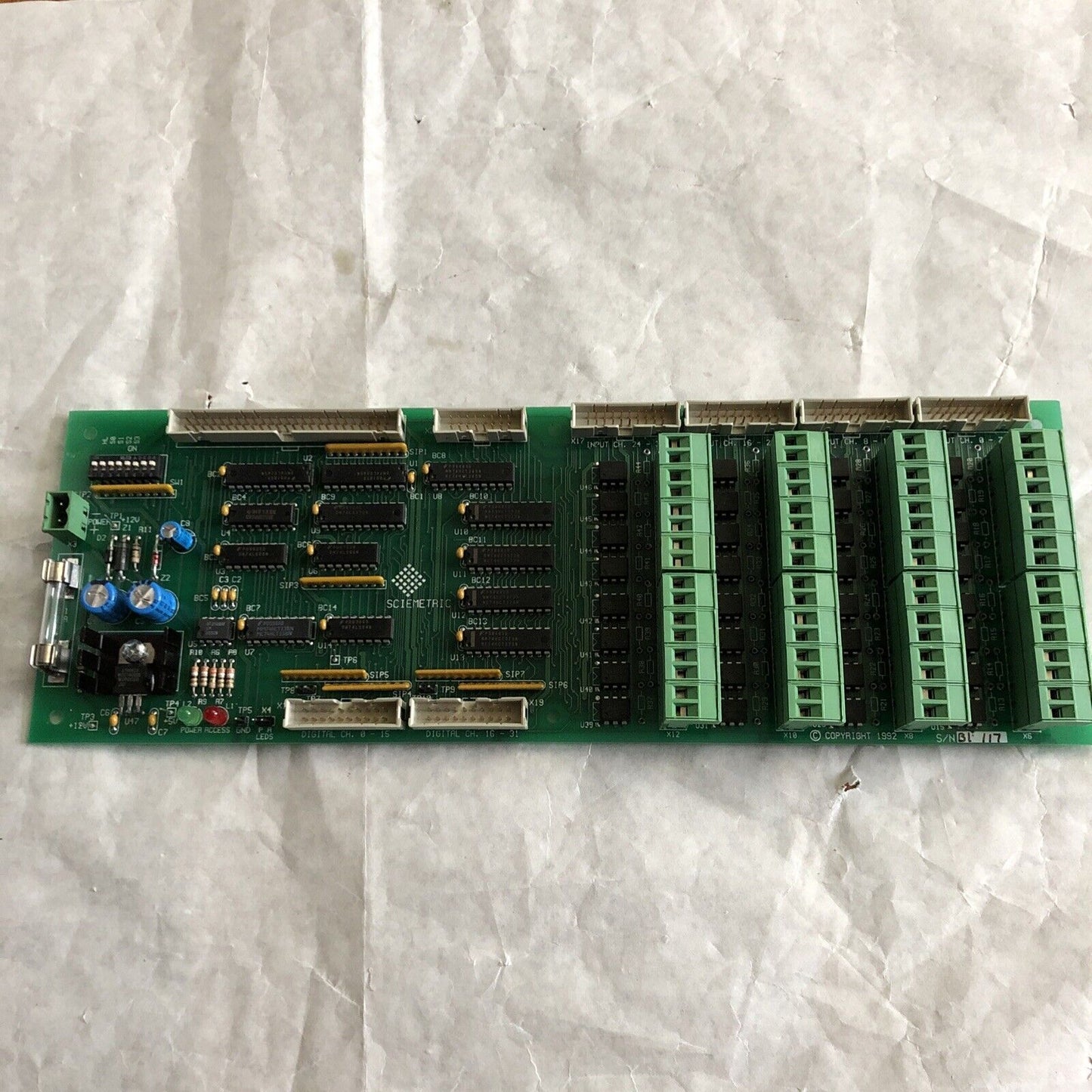 New Sciemetric Model 225 Rev 2.2, 32-Channel Ssr Input Module, Pcb Card,Ay