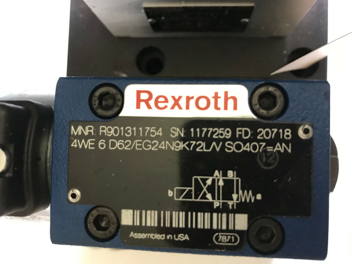 Rexroth R901311968,Ma111641001a,C8406,R901311754 Hydraulic Valve Abm10pn-3,24,Sf