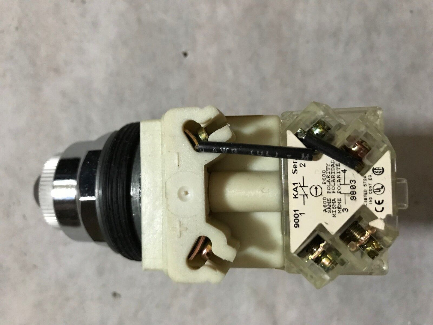 Lot 2 Square-D Class 9001 Km1,Km1r6,120V Push Test Pilot Light Red Lens,St