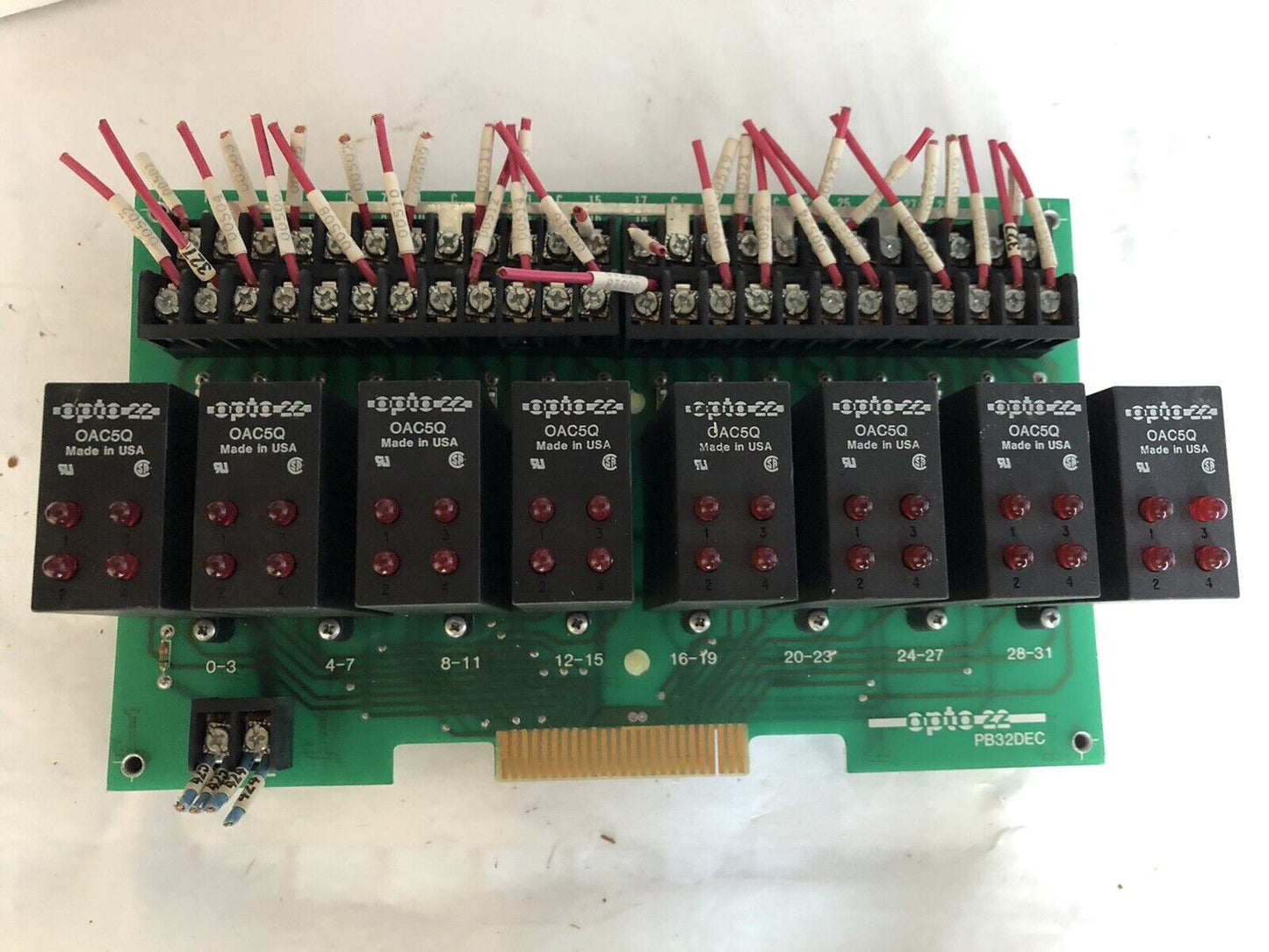 Opto 22 Opto Isolator Board Pb32dec W/ Oac5q,Dd