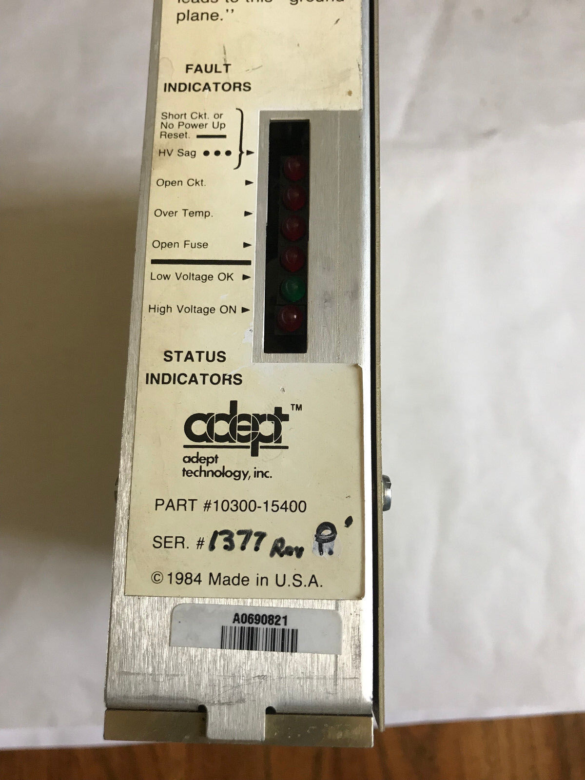 Adept Tech 10300-15400 Amplifier Control B Drive Module B-Type,Et