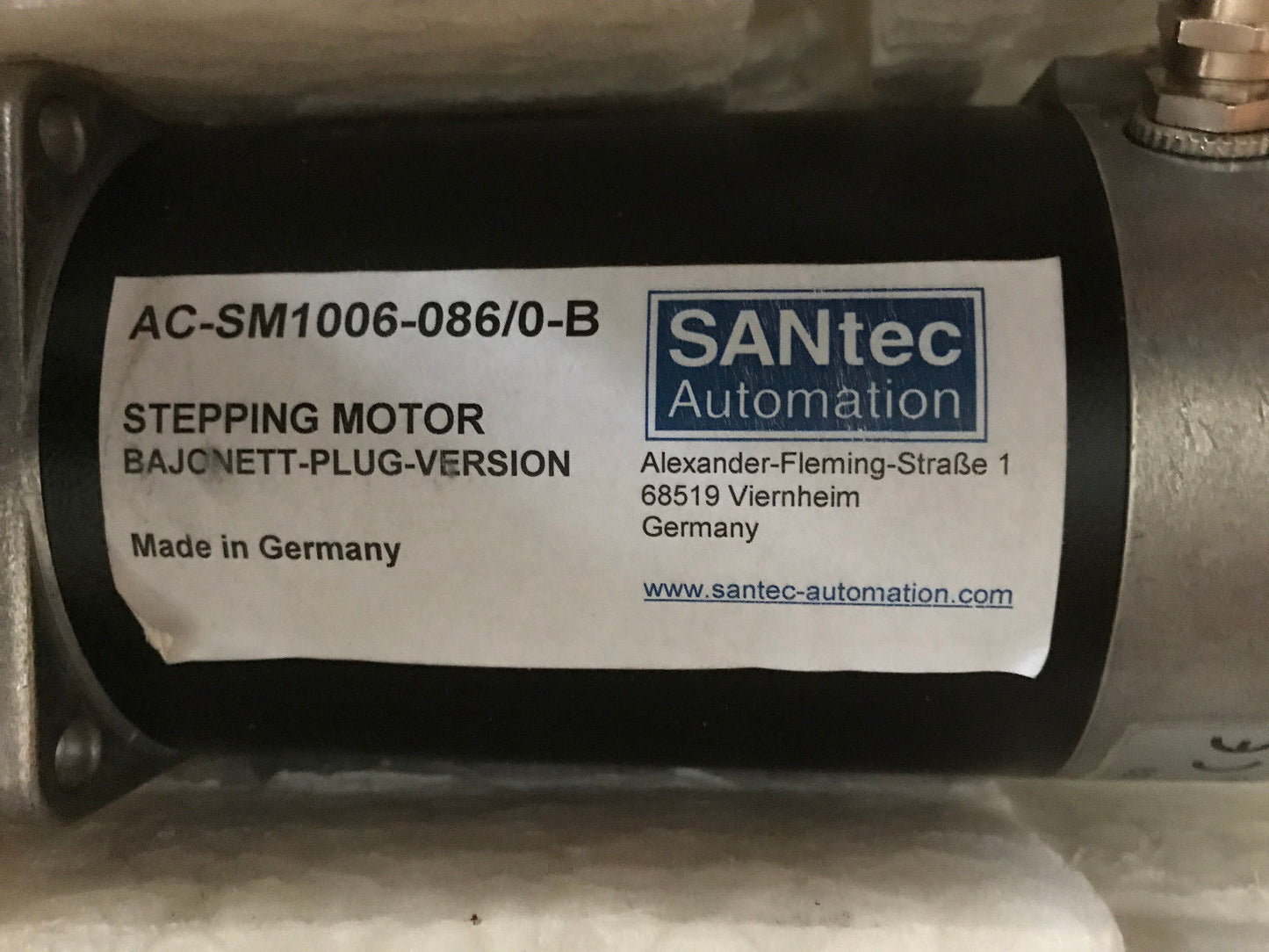 Santec Automation Ac-Sm1006-086/0-B Ac Stepping Motor Bajonett-Plug-Version,Sc