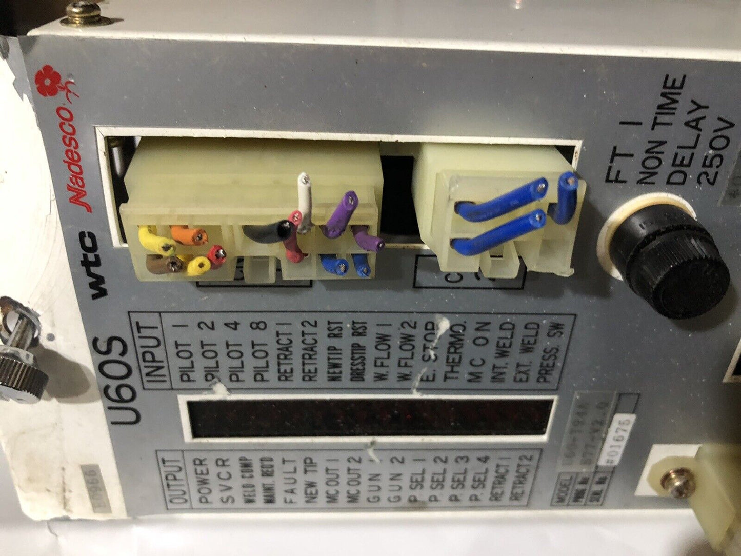 Nadex Nadesco U60-T94a,U60s Welding Controller 250V Wtc A3-1275 U6os Pc-805A,To