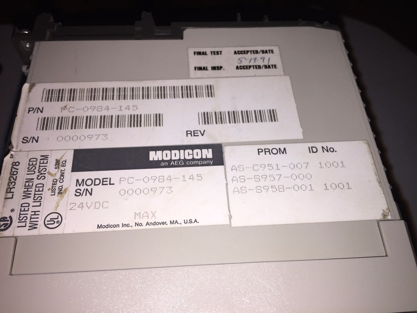 Telemecanique Pc-0984-145 Modicon Pc-0984-145 Tsx Compact Plc Unit,Ct