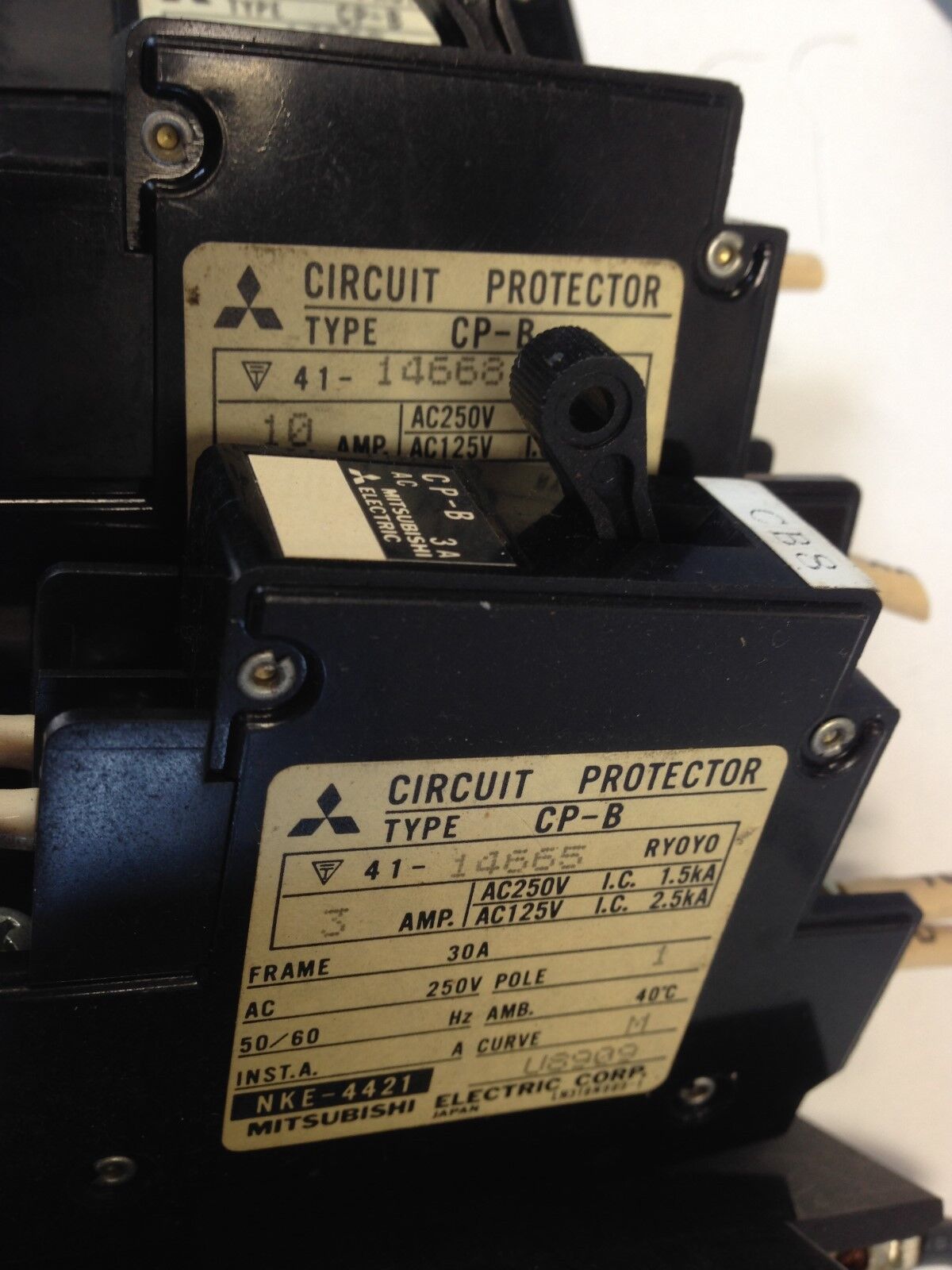 Lot 6 Mitsubishi Electric No-Fuse Breaker Nf30-Cb,Cp-B,20Amp,30 Amp,41-14668,Ek