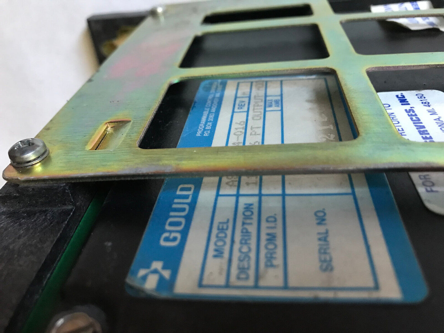 Gould As-H819-100 Modicon Plc Expansion Chassis & 7 I/O Modules B804,B827,Ae