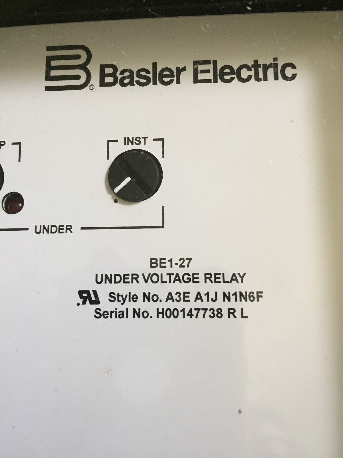 New Basler Electric Be1-27,Be1-27 A3ea1jn1n6f Relay Voltage 1Ph 55-160Vac,Ap