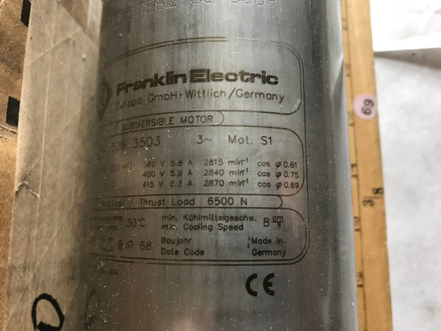 Franklin Electric 2345263503,07E62 30-0009, 4" Submersible Pump 316Ss, 6500N,Aj
