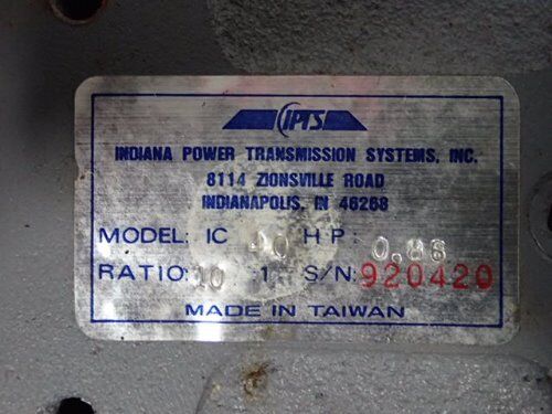 Ipts Ic-40 Gear Reducer, Ratio 10:1, Shaft Diameter: 5/8",Ipts Ic 40 Hp 0.86,Bc