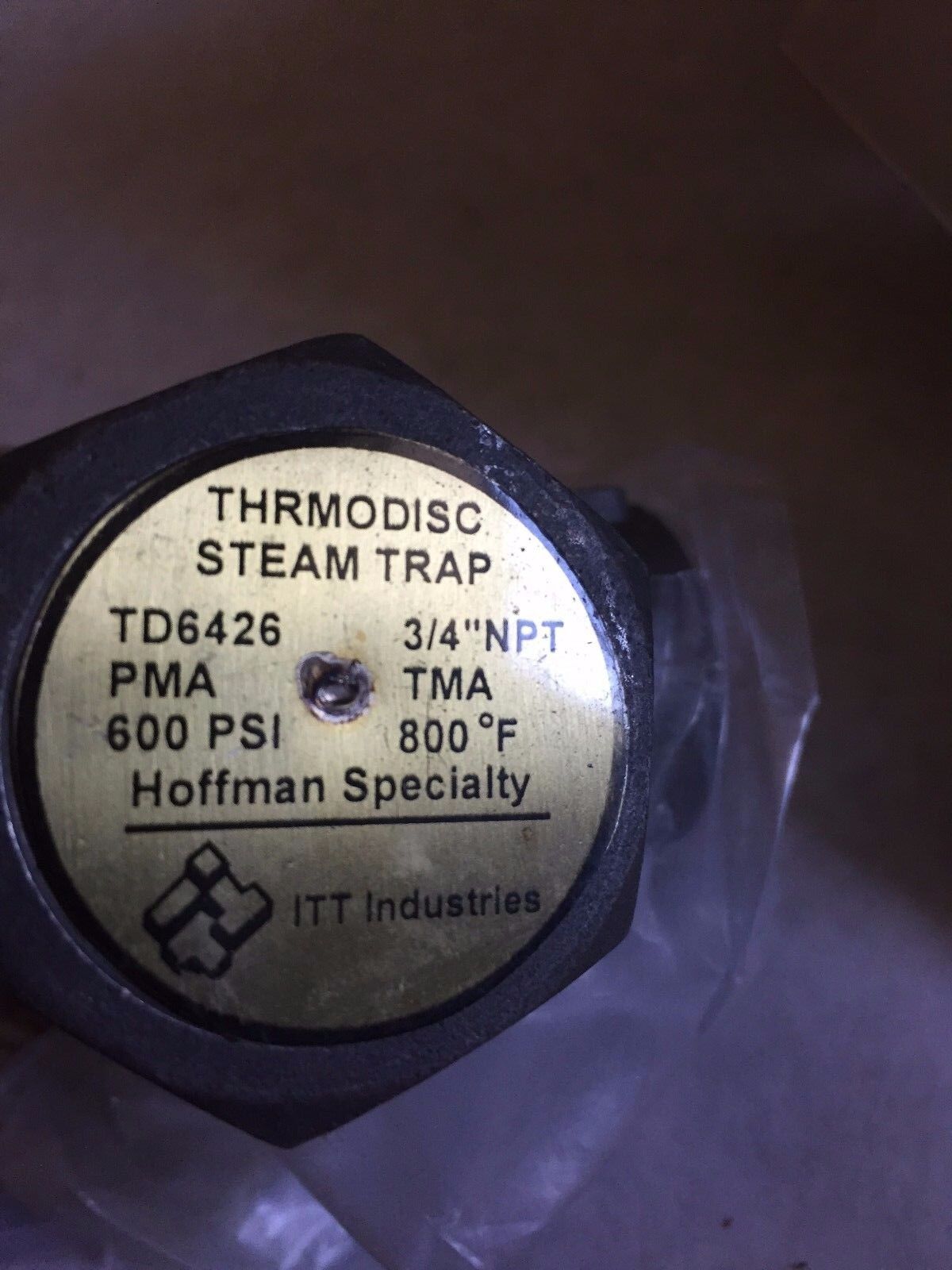 New Itt Td6426 Pma 600Ps Hoffman 405157 Thrmodisc Steam Trap,3/4" Npt,Bm