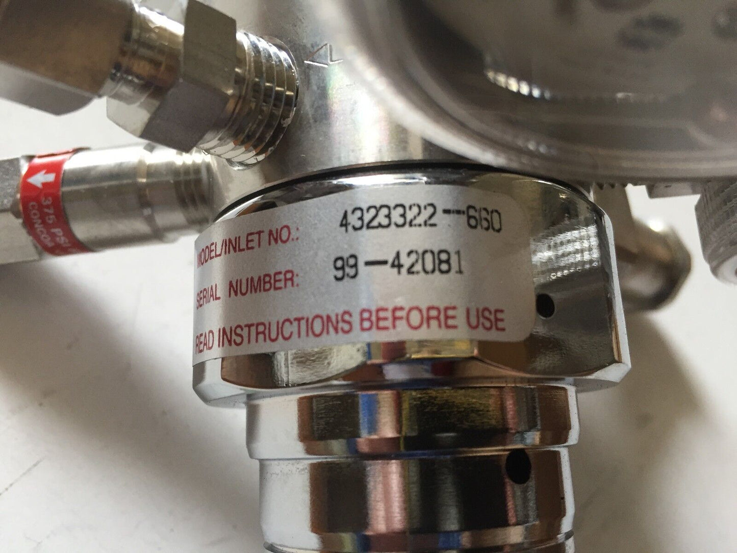 Control Corp 4323322-660 Pneumatic Regulator,3000Psi Max(Gage Damage),Bd