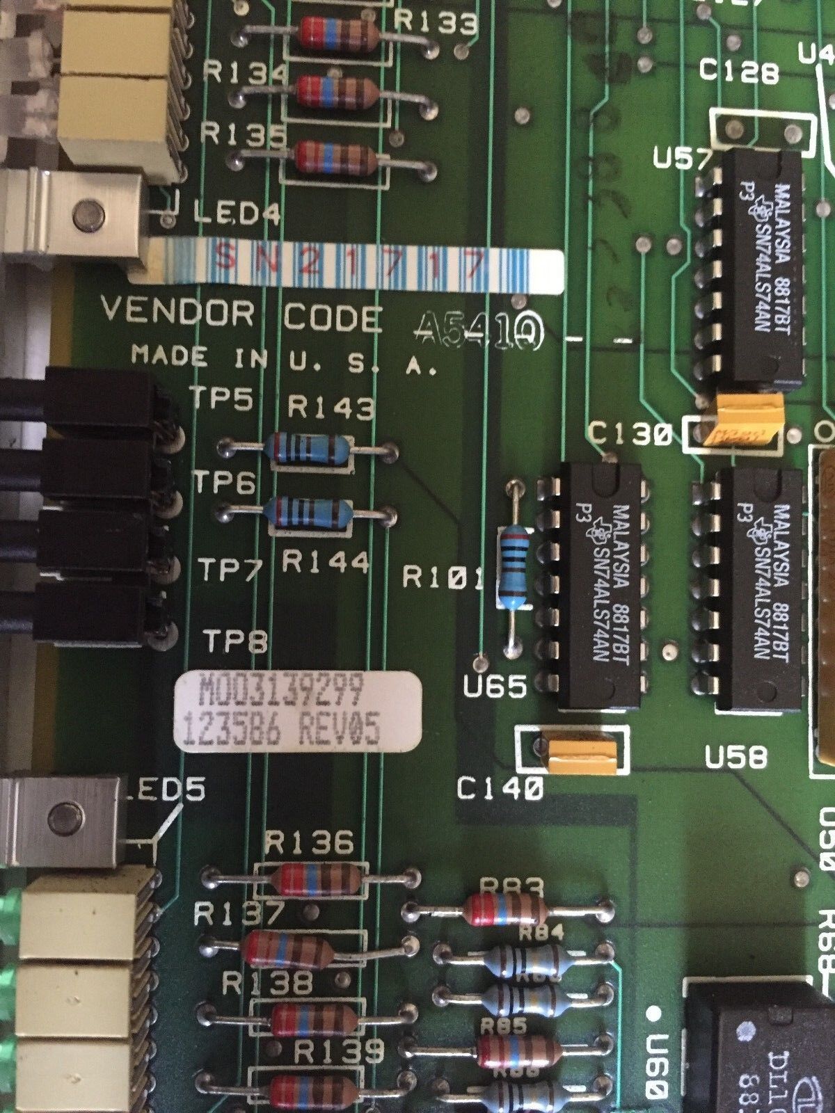 Rockwell E19621-1 Rev-05,123586 Rev05,Vendor A5410,Apcs Ink Couple Controller,Ee