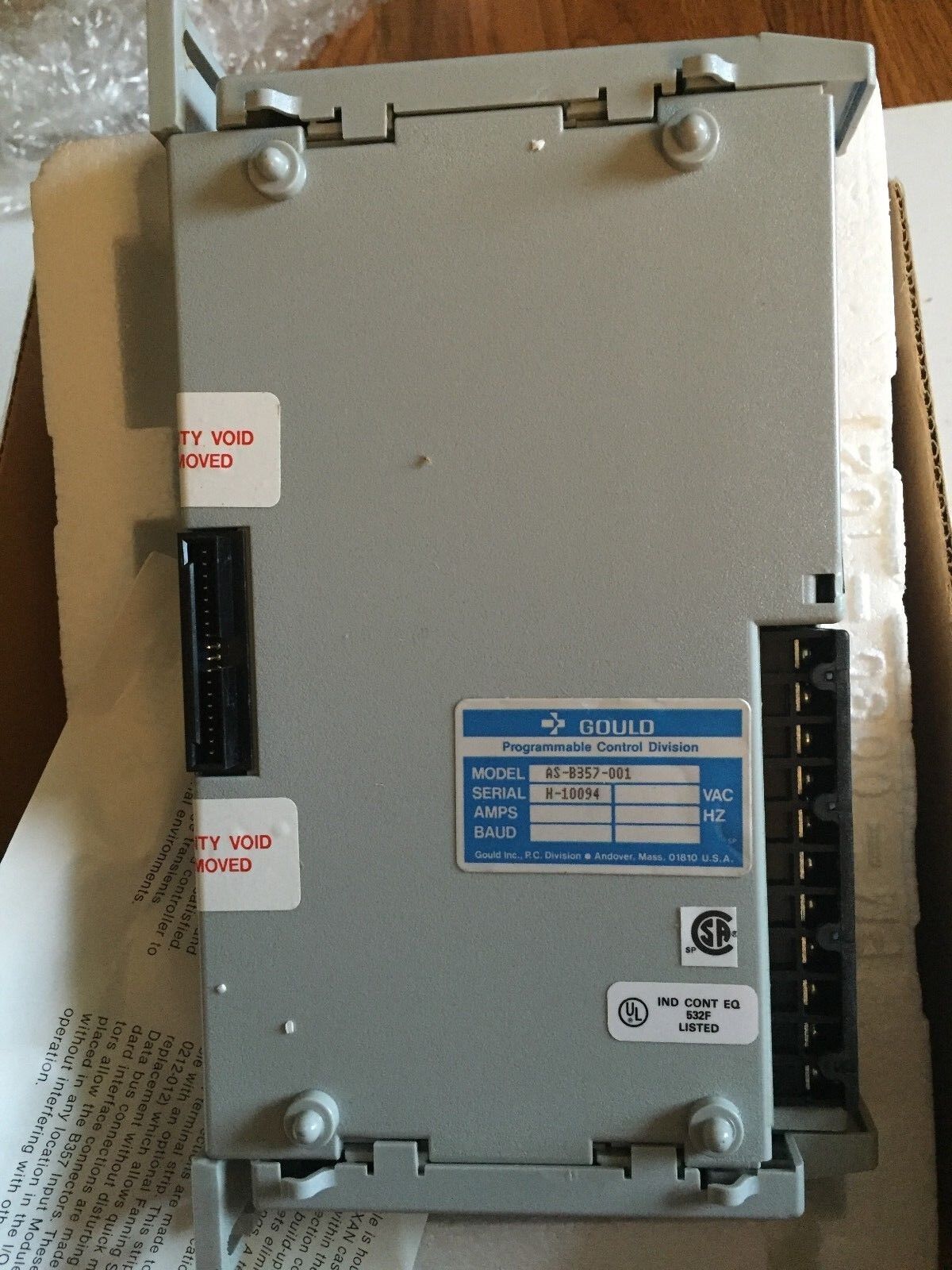 New Gould As-B357-001,Asg B357 24Vdc Input,Analog 24Vac 4-20Ma 1-5Vdc Tru-Hi,Ee