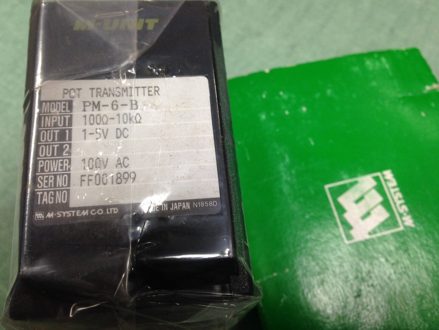 New M-System Pm-6-B Pot Transmitter Module,M-Unit Pm-6-B,Eh