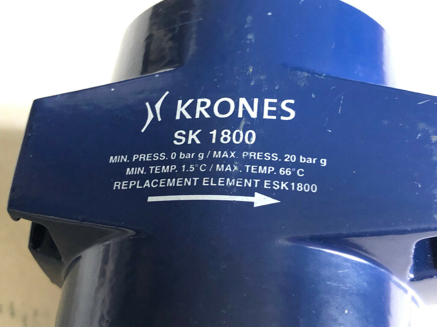 New 1/2" Npt Krones Sk1800 Pneumatic Dust Filter Housing Only Regulator,Ab