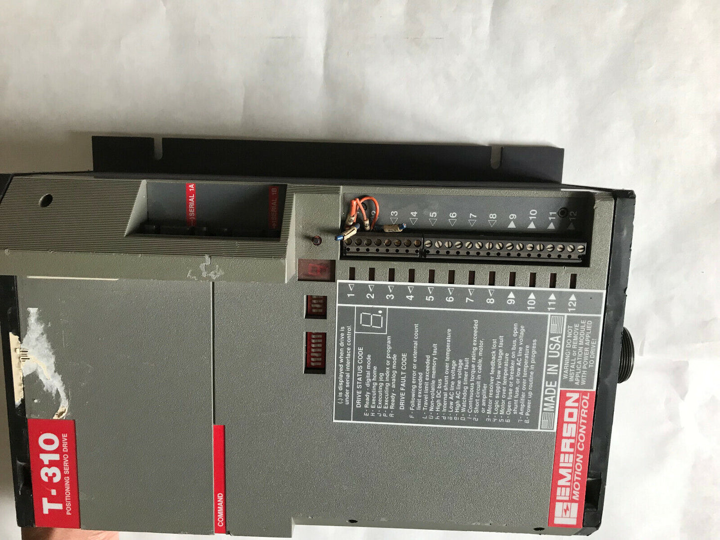 Emerson Ta-310 Emerson T-310 Positioning Servo Drive 120Vac 50/60Hz,Sm