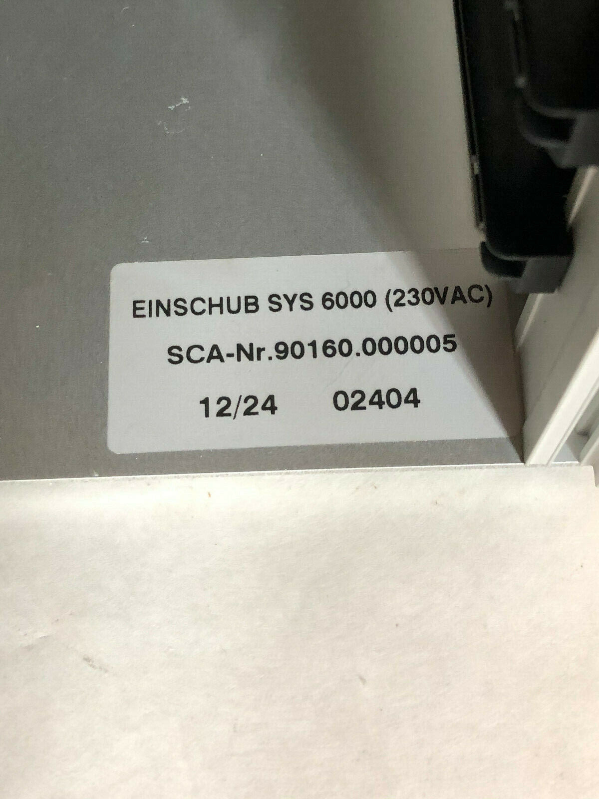 Einschub Sys 6000(230V) Bus Chassis,Sca Sys 6000-00,E315835 Hs-M,90153.001000,Cf