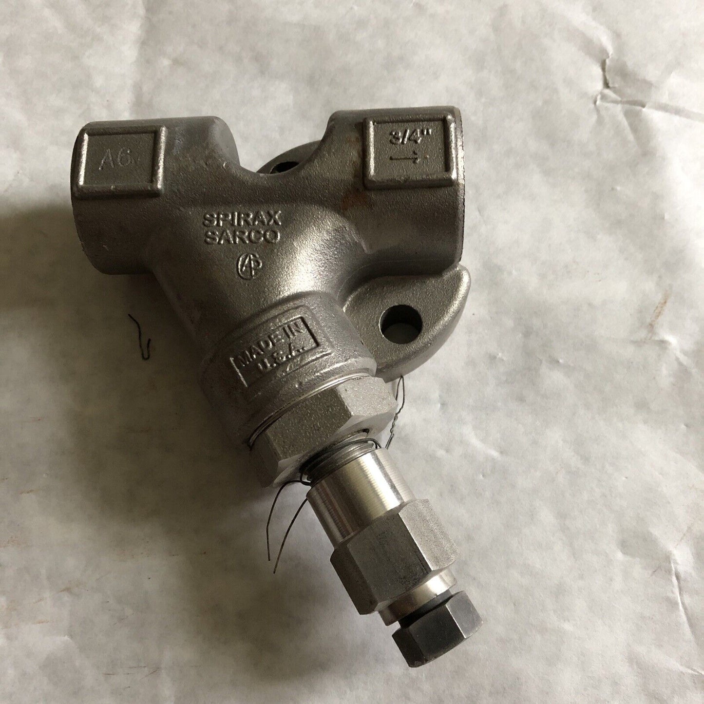 3/4" Npt Ss Spirax Sarco A351 Cf8,67986 Y Strainer W/Blowdown Connector,Bs,Eu