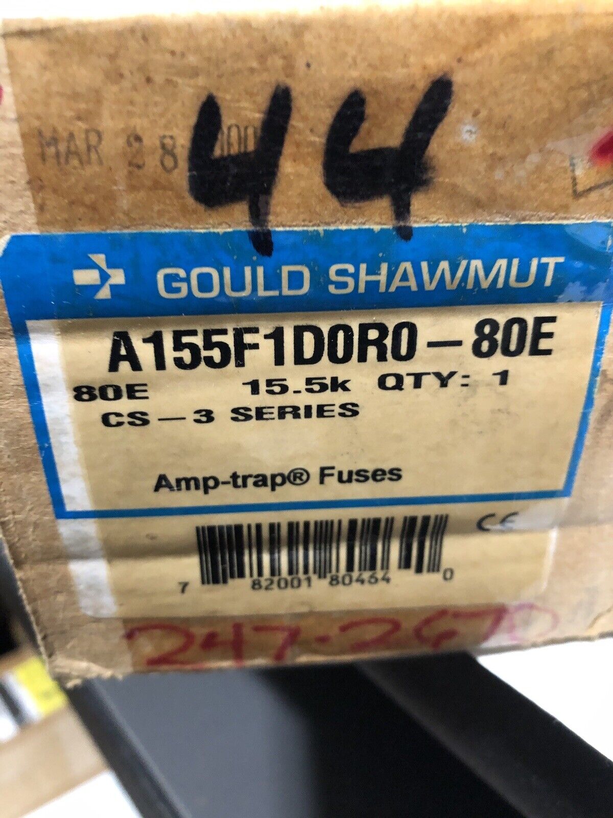 New Ferraz Shawmut 15.5 Kv 80E Rated Ferrulemin A155f1d0r0-80E,Bc