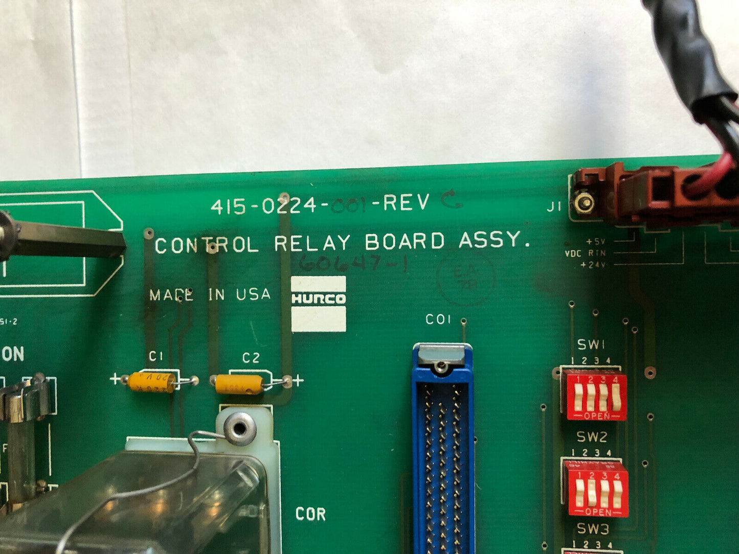 Hunco 415-0224-001,Hunco 415-0224-001-Rev C Control Relay Board,Se