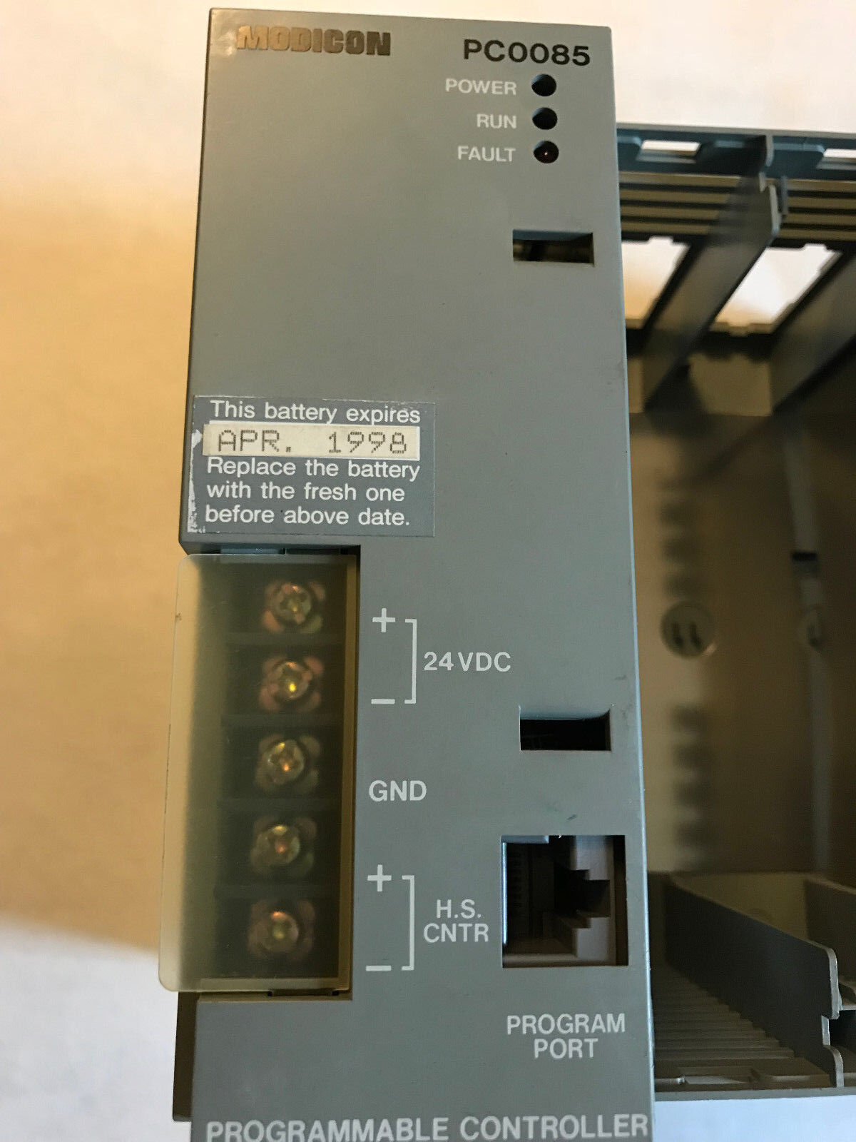 Modicon Pc0085 Plc Expansion Rack 3-Slot,Power Supply Pc-0085-103,Sa