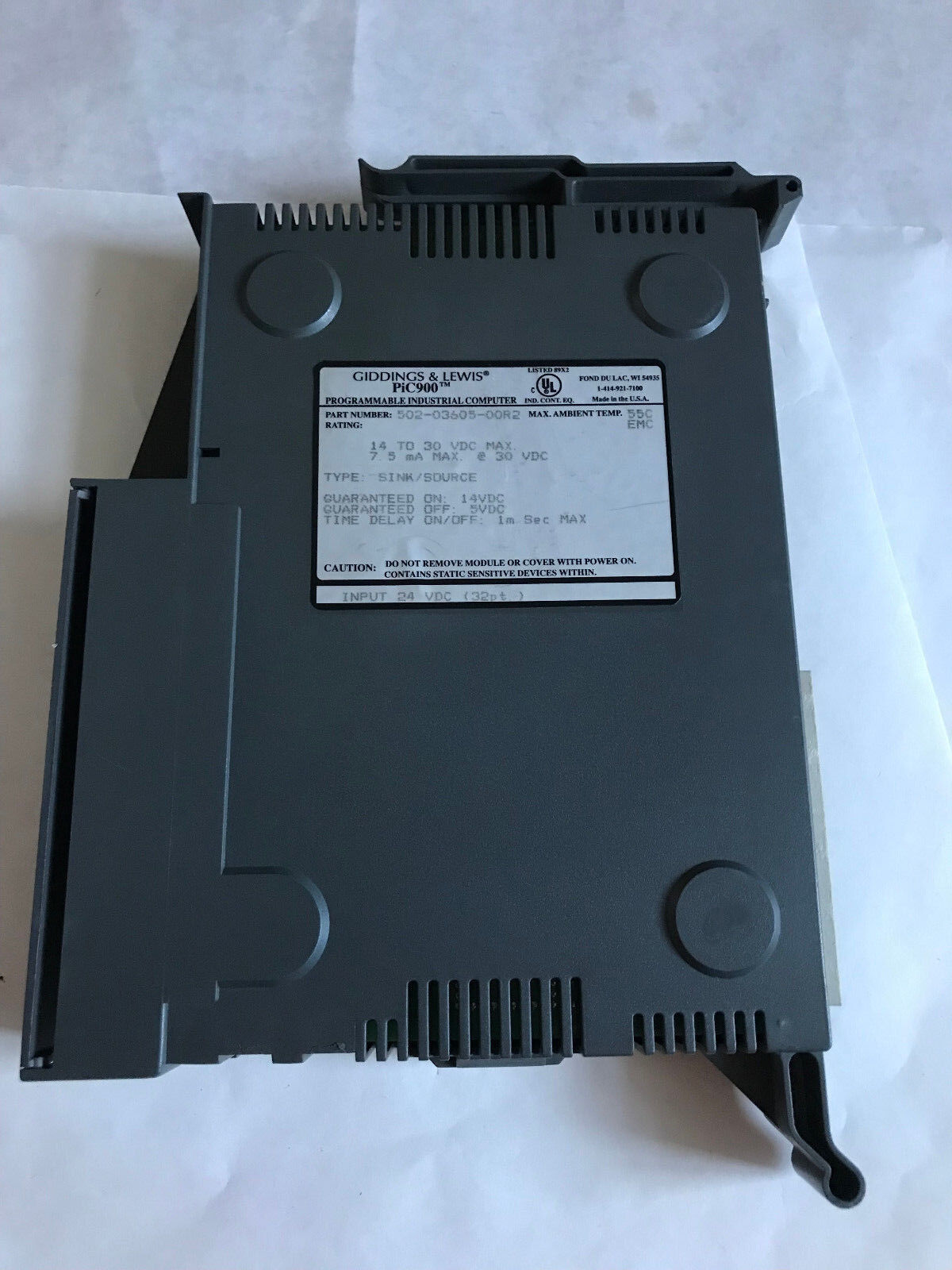 502-03605-00R2 Giddings & Lewis 24 Vdc Plc Input Module Programmable Computer,Et