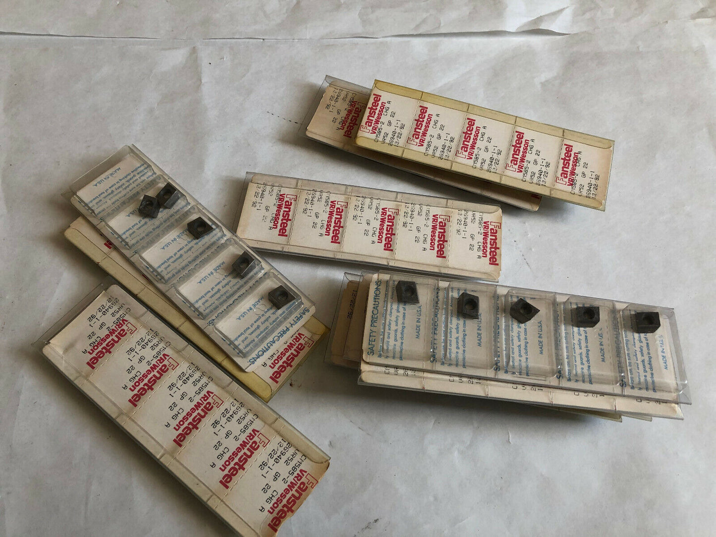 Lot 50 Fansteel Vr/Wesson Cm585-2 Chg A ,Vr52,Gp-22,26940-1-1 Carbide Inserts,Es
