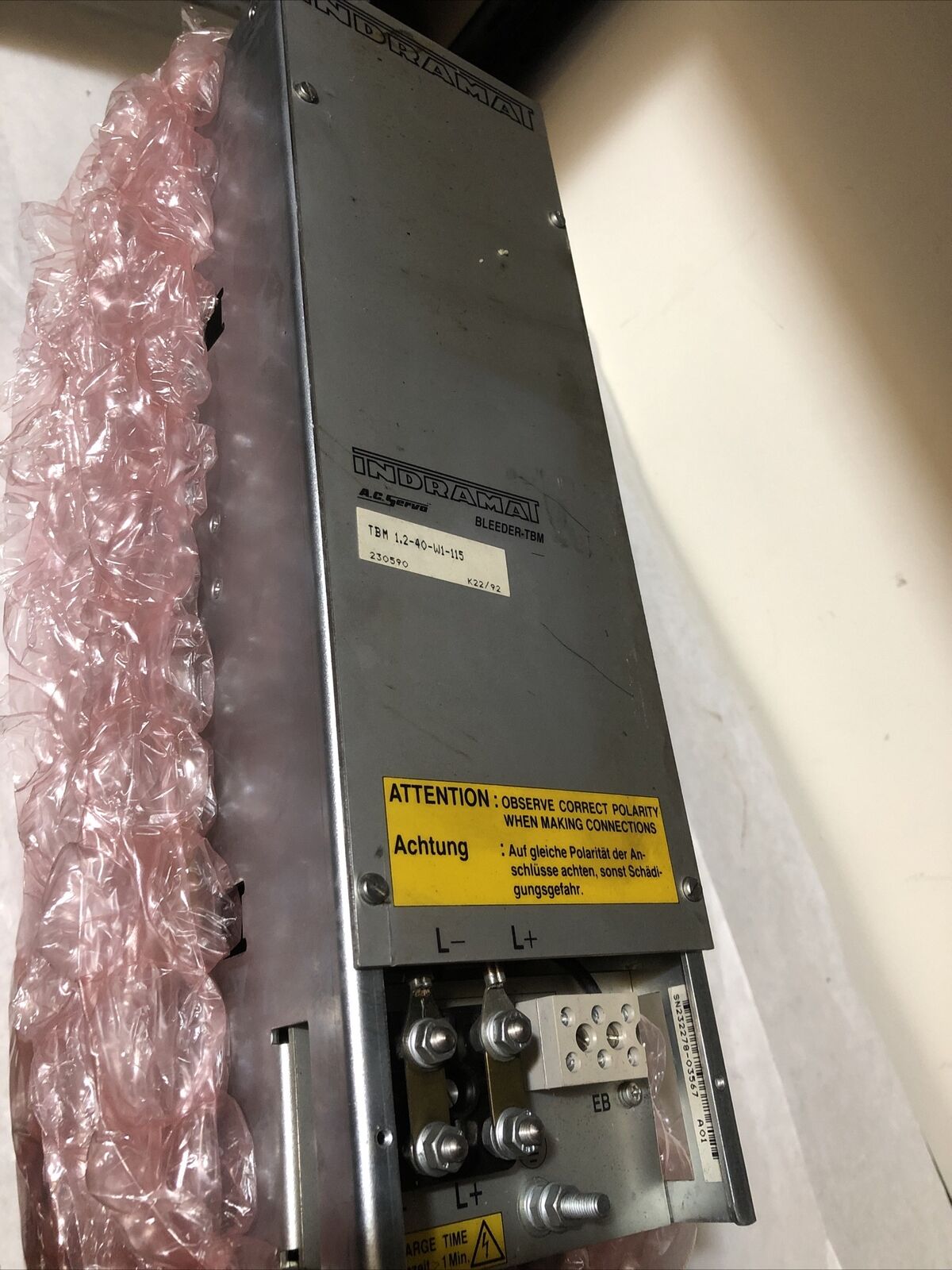 Indramat Tbm 1,2-40-W1-115 Ac Servo Bleeder Tbm Tbm 1.2-40-W1-115,Bm