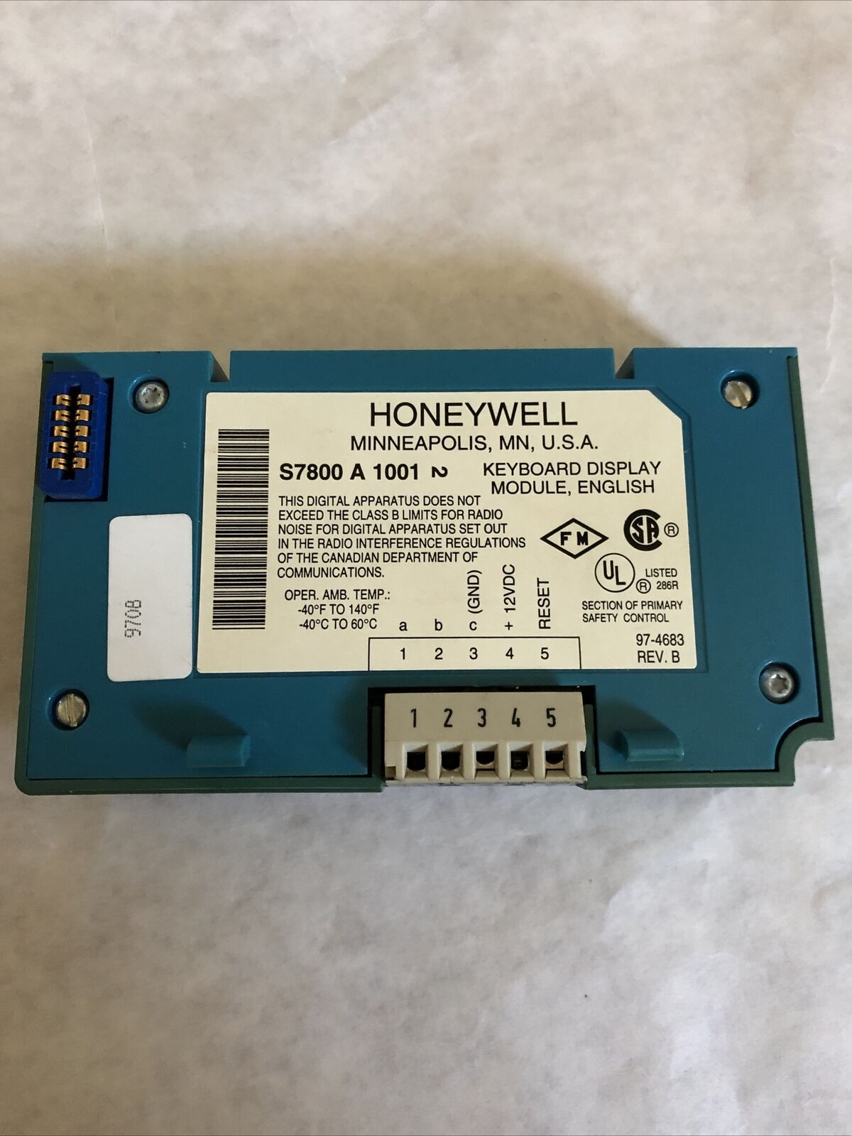 Honeywell S7800a 1001 Burner Control English Keyboard Display S7800a1001,Cx