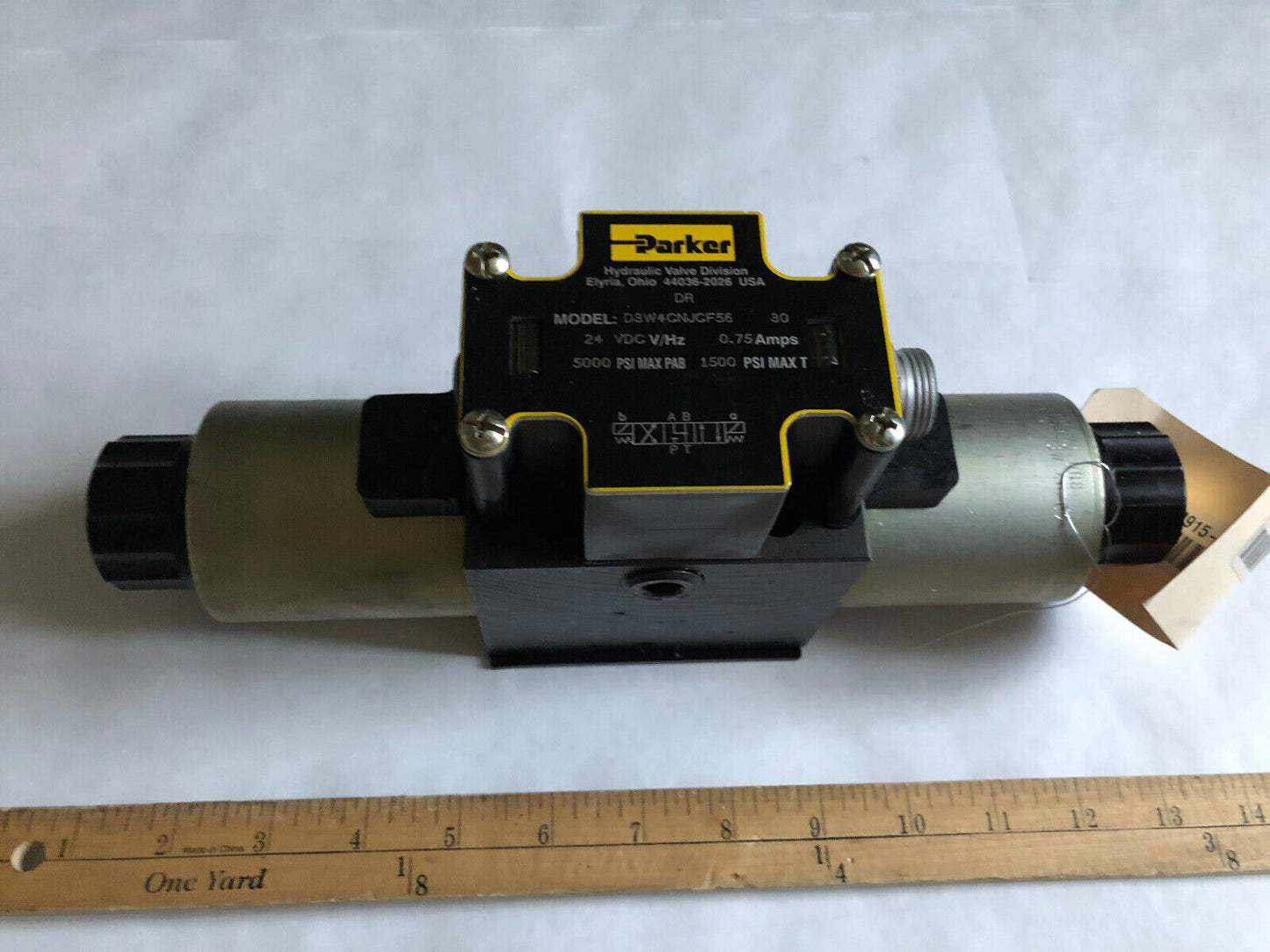 Parker D3w4cnjcf56 Hydraulic Directional Control Valve 24 Vdc,D3w4cnjcf56 30,Tl