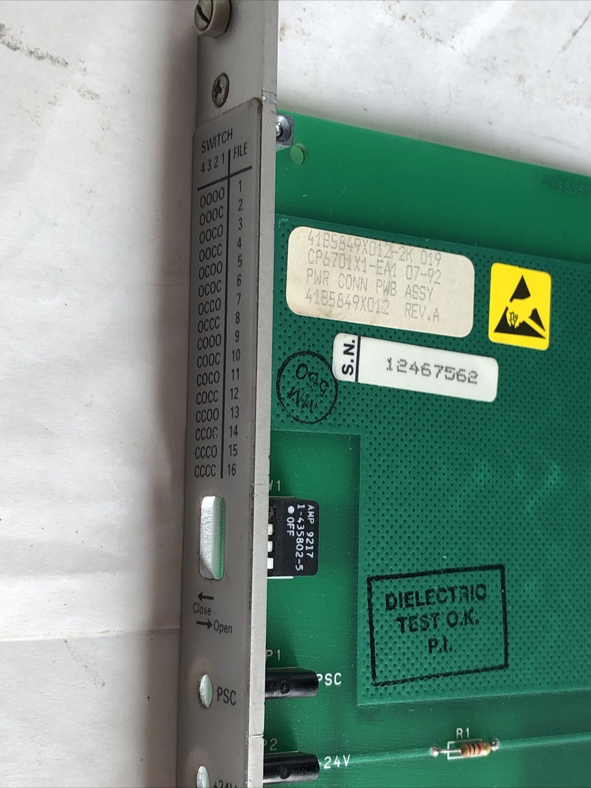 Fisher-Rosemount Cp6701x1-Ea1 Power Connection Card 41B5850 41B5849x012,Df