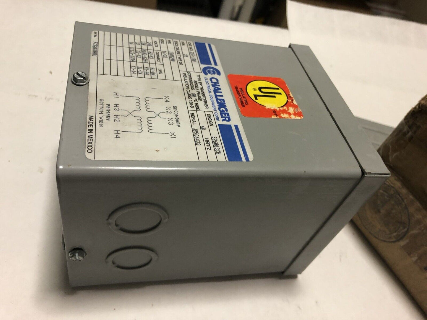 New 256-1B0 Challenger Transformer 1Ph 120/240V 60Hz .25Kva,S26003ch,120X240,Ez