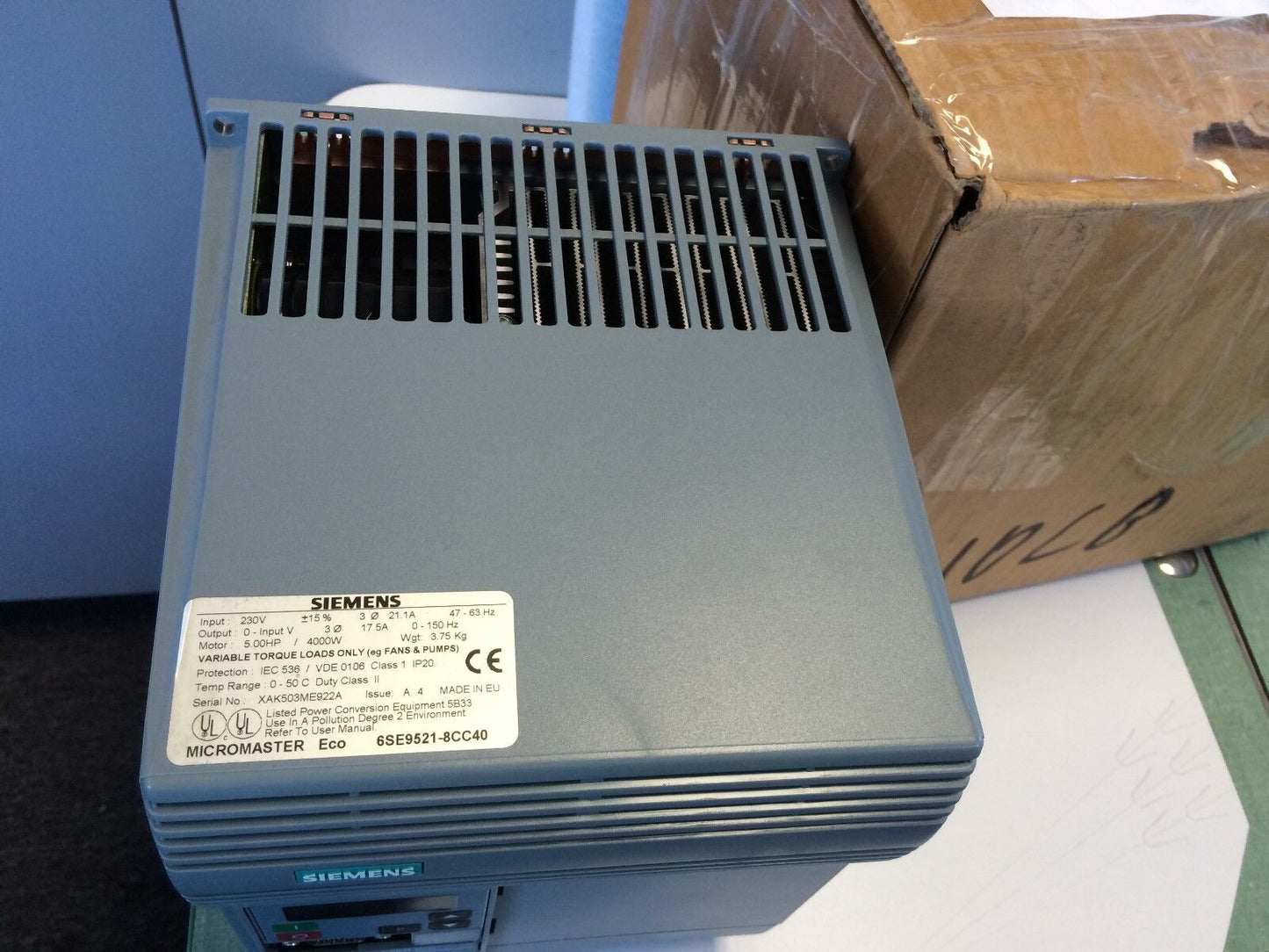 New Siemens 6Se9521-8Cc40,Dr Ac 6Se95 230V 3Ph 5Hp 15.2A,6Se9-521-8Cc40,Fc