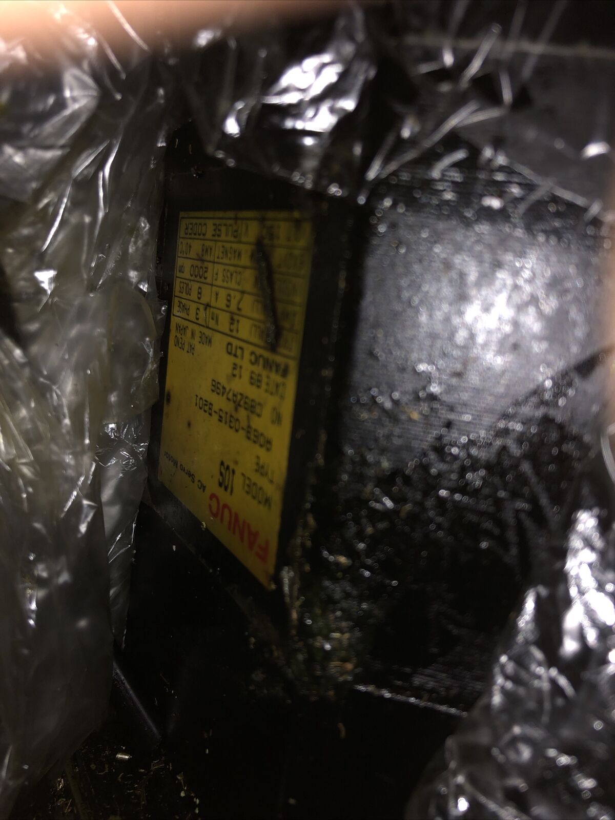 Fanuc A06b-0315-B201,Fanuc 10S Ac Servo Motor,150V,3-Ph,8Q.(See Pics),Bo