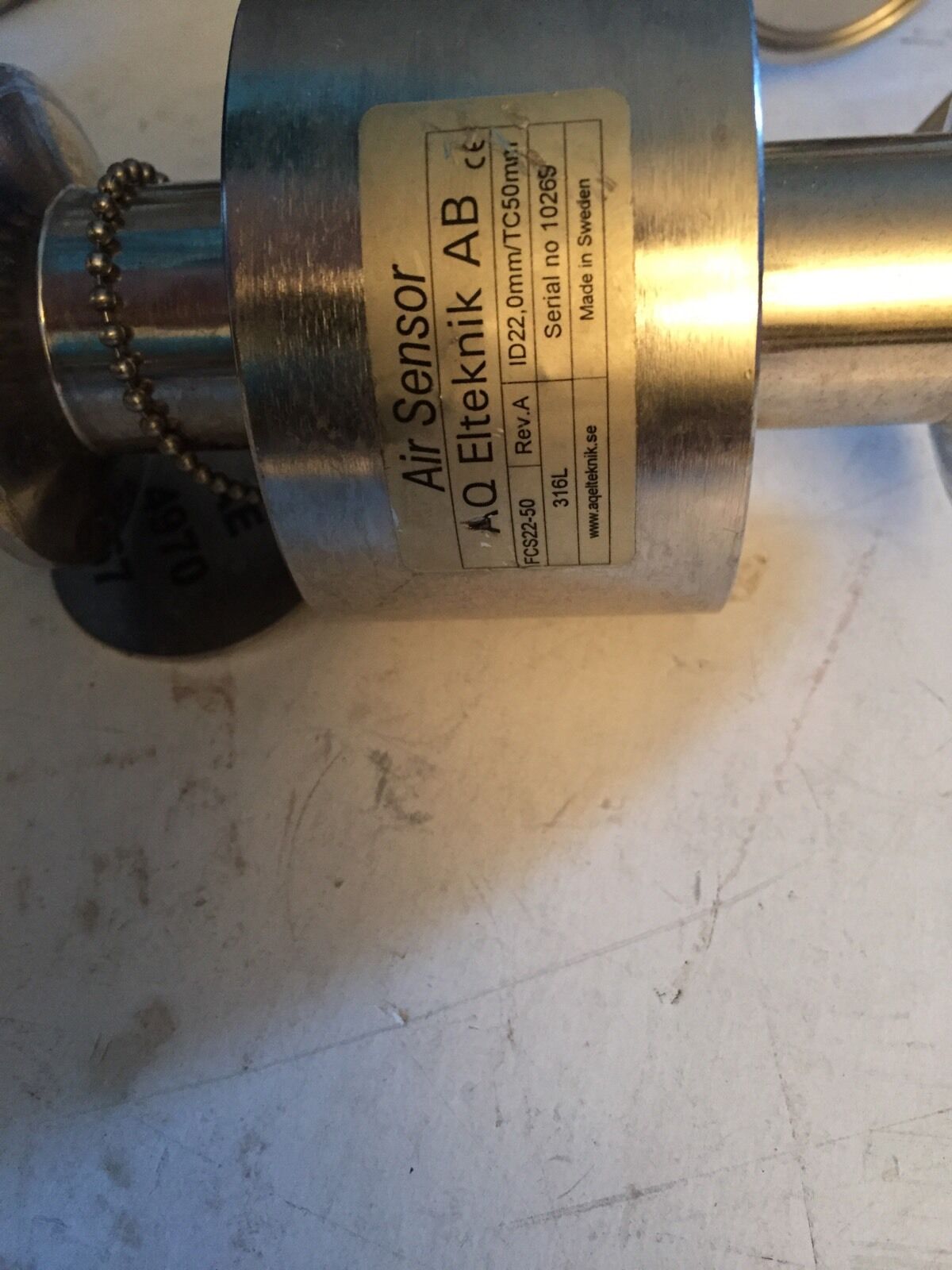 Aq Elteknik Ab Fcs22-50 Rev.A,238294,316L Air Sensor,Stainless Steel,Tj