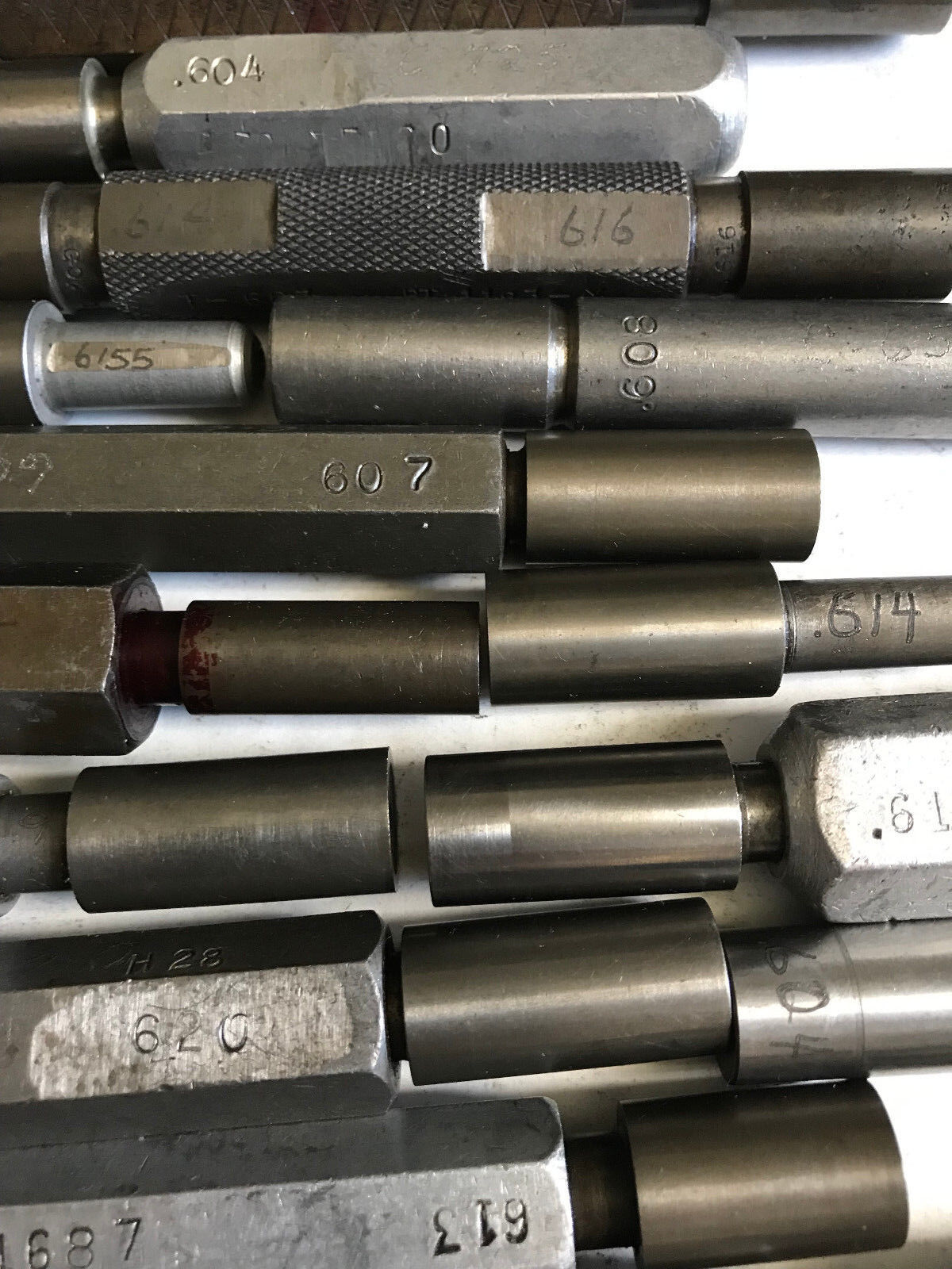 Lot The Pipe Machinery Go No Go Plug Gage .614,.616,.607,.608,.605,.600,.620,E