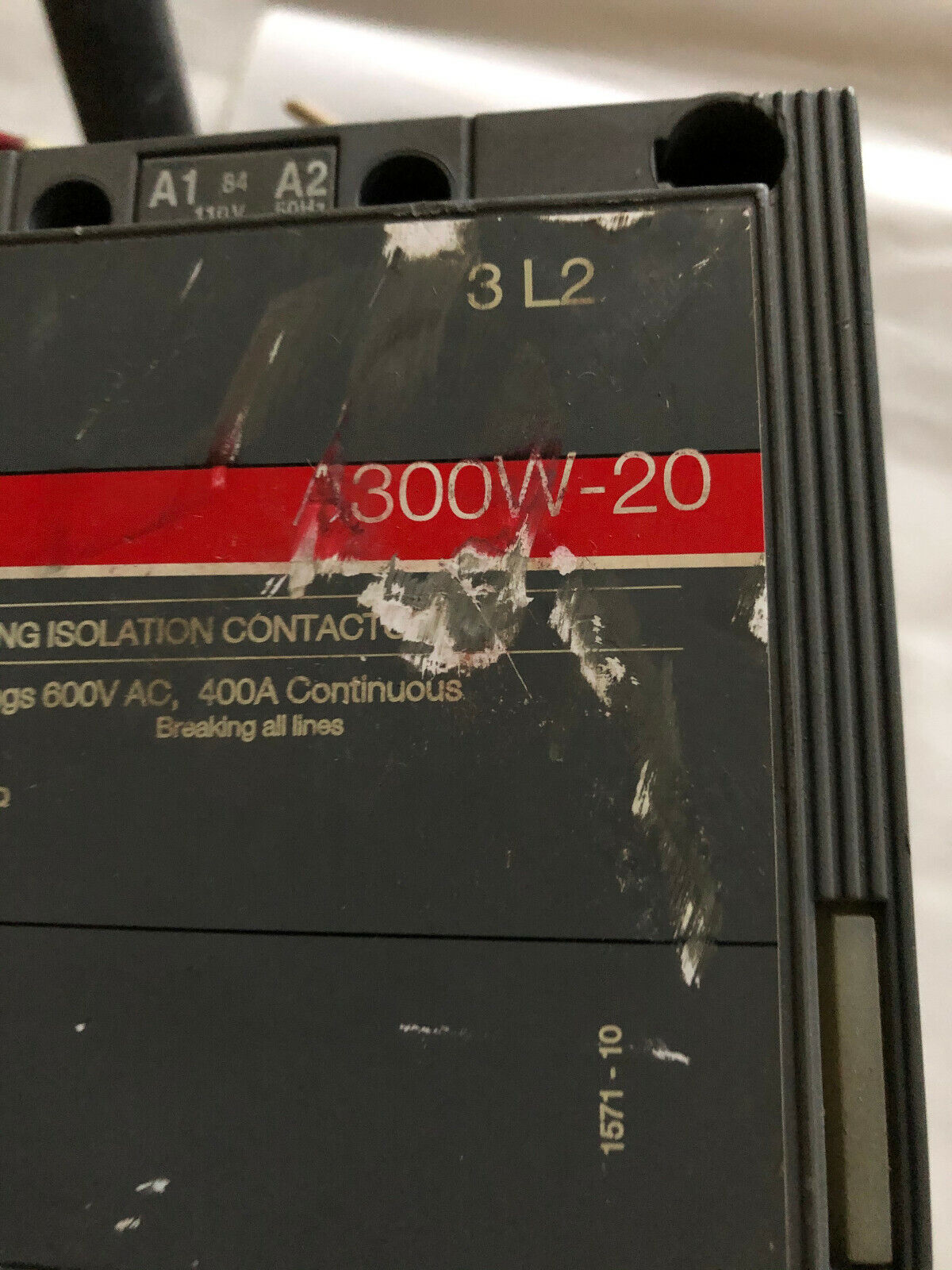 Abb A300w-20,Abb A300w Welding Isolation Contactor,600Vac,400A Continuous,Be