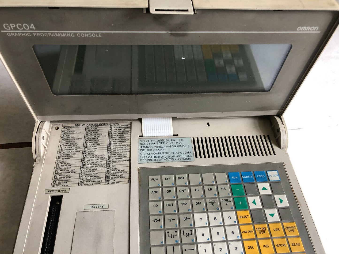 Omron C500-Gpc04 Graphic Programming Console,3G2c5-Gpc04 (Part!, No Power On),Sk