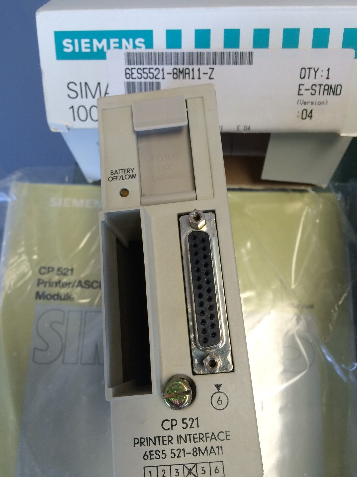 Siemens 6Es5521-8Ma11-Z,Cp521,S5 Processor Printer Interface 6Es5 521-8Ma11 Z,Dj